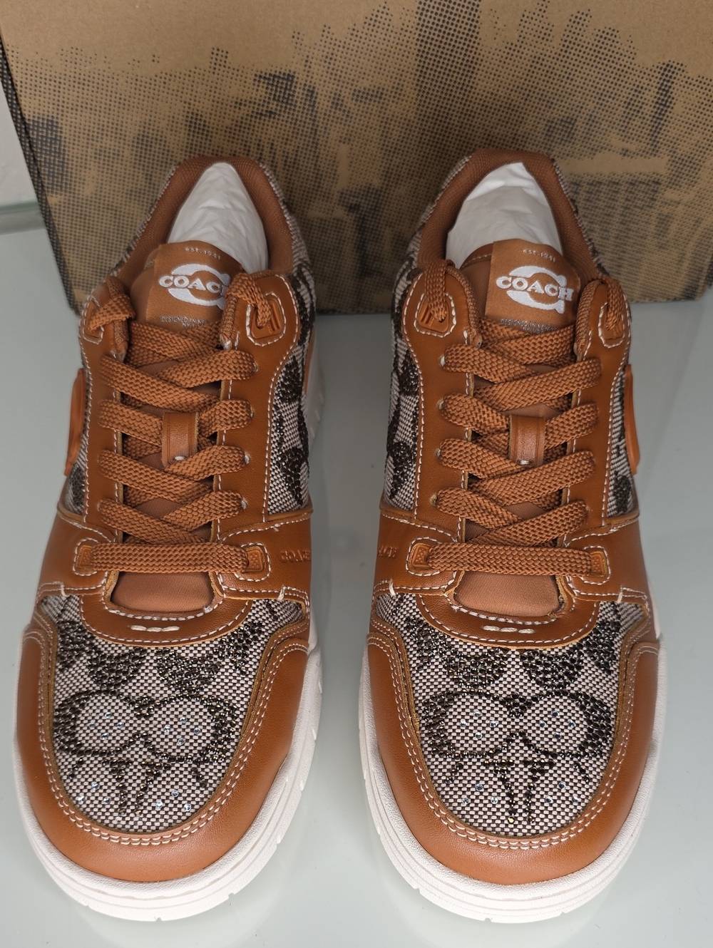 Coach Soho In Signature Jacquard Sneakers Women's 10B/41